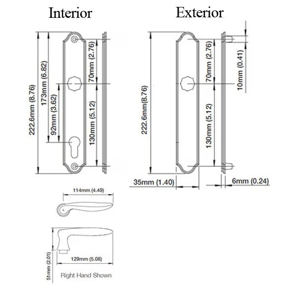 HOPPE Multipoint Handle Set with Toronto Lever Inactive Matte Black-Countryside Locks