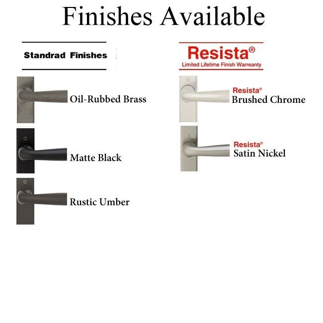 HOPPE Multipoint Handle Set with Toronto Lever Inactive Matte Black-Countryside Locks