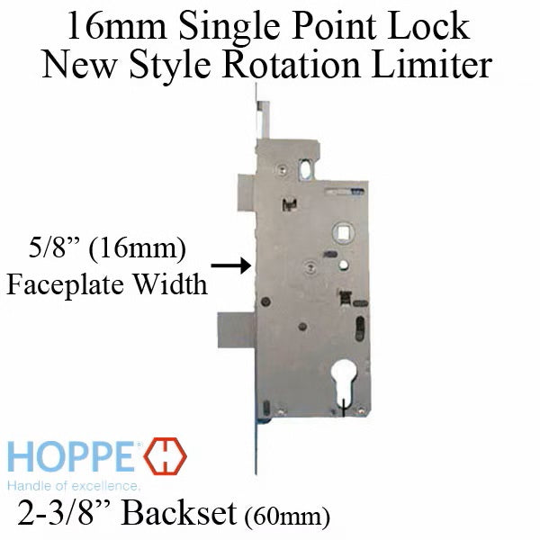 Hoppe Mortise Lock, 1" Deadbolt Throw, 45/92 Single Point Lock All Backsets-Countryside Locks