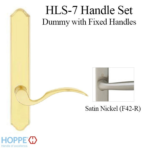 Hoppe HLS7 Handleset, Munchen, M112P/2172N, Dummy With Fixed Handles, Satin Nickel-Countryside Locks
