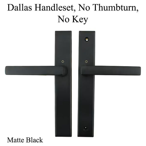 Dallas Contemporary Lever Handle, Fixed Dummy Pair, M1643 / 2161N Set - Matte Black-Countryside Locks