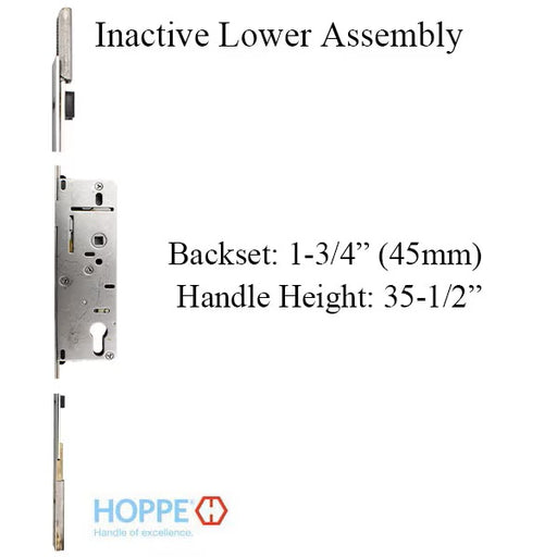 Hoppe Multipoint Lock Hoppe Inactive Lower Assembly 45/92, 35-1/2 Handle Height-Countryside Locks