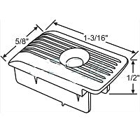 Hoppe 1 3/16 inch Filler Plate for Hoppe multipoint. For use when 37" handle height is not available to fill in the 1" space from a 36" handle height.-Countryside Locks