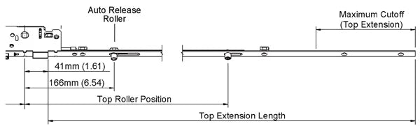Hoppe Multipoint Lock Automatic Two Roller Hoppe Top Extension-Countryside Locks