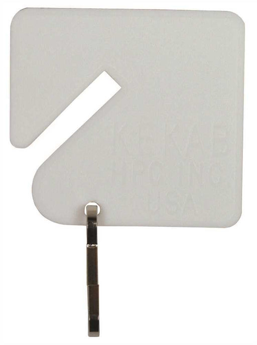 Key Tag, Plain, White, With Snap Hook, For Key Cabinet, 100 each per Pack-Countryside Locks