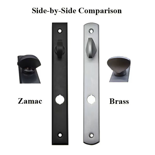 G-U Allegro Handle & 30mm Plate, Active, Keyed with Thumbturn (Handle Above Cylinder) Black (Powder-Coat)-Countryside Locks