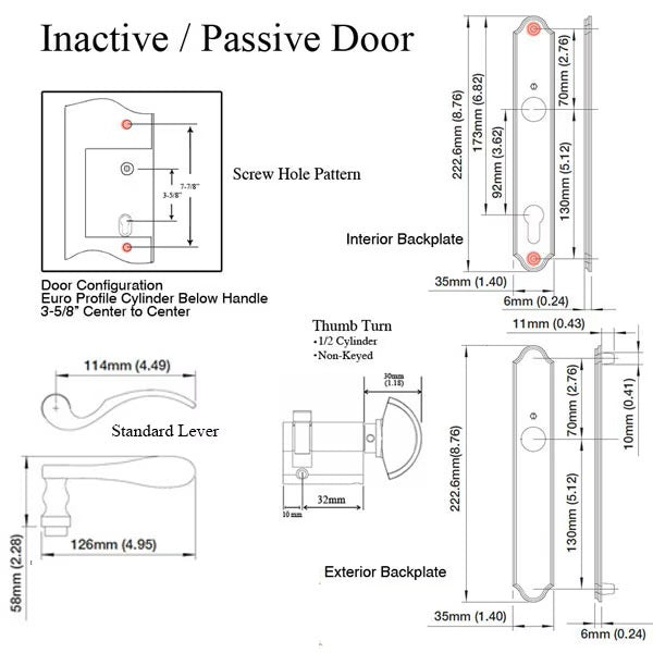 HOPPE Multipoint Handle Set with Munchen Lever Inactive Resista Brass-Countryside Locks