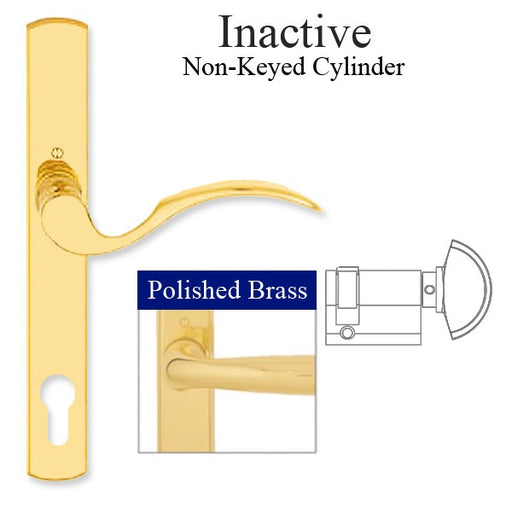 Hoppe Multipoint Lock Handleset, Munchen, M112PL/216N, Solid Brass - Resista Brass, Inactive-Countryside Locks