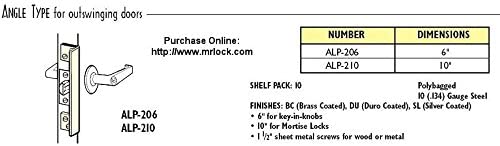 Don-Jo Duro Coated Angle Latch Protector For Outswinging Doors 1.438" Width x 10" Height-Countryside Locks