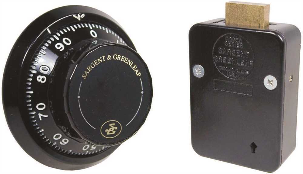 Sargent & Greenleaf 6730-100 Front Reading LG Knob Black And White Set Safe Lock-Countryside Locks