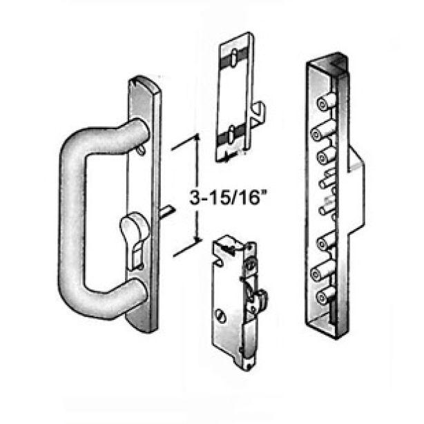 CS Lock White Sliding Door Handle and Lock Set-Countryside Locks
