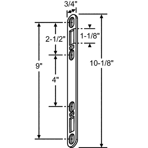 Flat Keeper for Two-Point Mortise Lock Mortise Lock-Countryside Locks