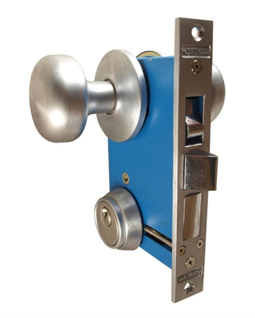 Marks Lock 22AC Heavy Duty Mortise Lockset Iron Gate Double Cylinder 2-1/2" Backset 1"X 7-1/16" Faceplate-Countryside Locks