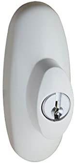 Tribeca Style Exterior Keyed Lock with Keys Right Hand in White Will Fit Andersen Sliding Glass Door-Countryside Locks