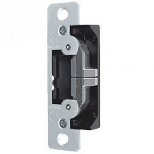 Door Electric Strike, Fail Safe/Fail Secure, 12/24 Volt AC/DC, Clear Anodized, With 4-7/8" Flat Faceplate, For Aluminum Door-Countryside Locks