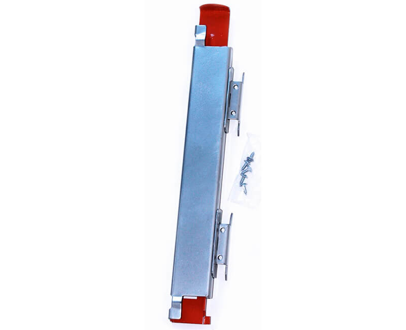 File Cabinet Locking Bar, Reversible, 2-Drawer, Spring Open Action, 21.5" Length, Powder Coated Steel, Silver Cover, Bright Orange Slide-Countryside Locks