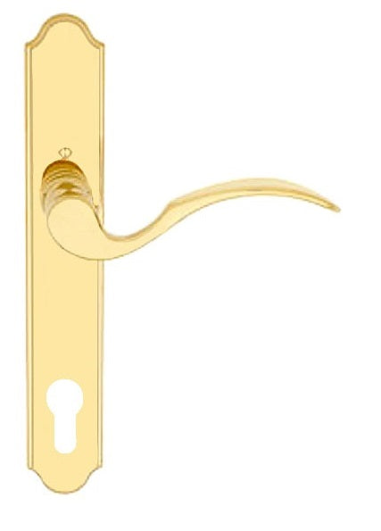 Hoppe Munchen Active Door Handle, Polished Brass No Cylinder-Countryside Locks