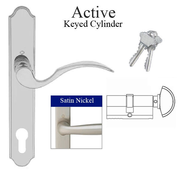 Hoppe Munchen Active Handle Set Satin Nickel-Countryside Locks