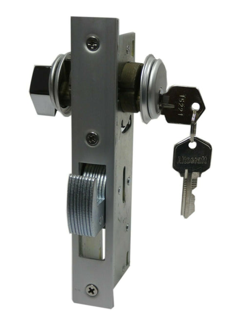 CS Lock Storefront Door Mortise Lock Swing Hook Bolt & Cylinder Combo, Adams Rite Cam, in Aluminum-Countryside Locks