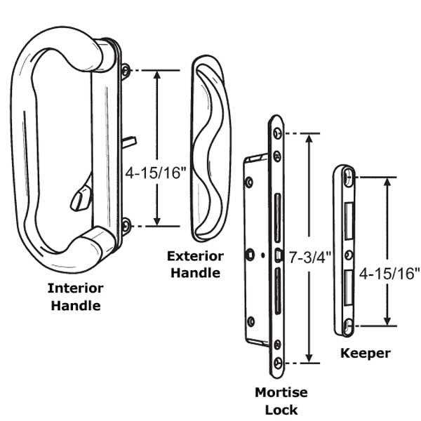 Roto Handle Set With Two Mortise Lock-Countryside Locks