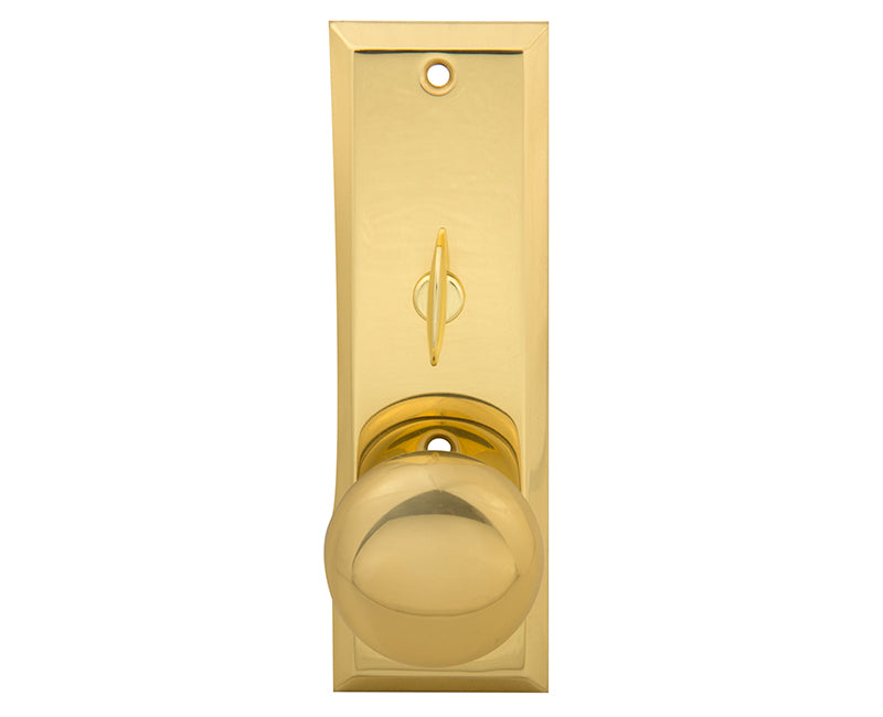 Escutcheon Plate With Solid Brass Door Knob and Zinc Alloy Turner-Countryside Locks