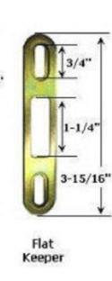 CS Lock Flat Keeper For STB Sliding Glass Patio Door-Countryside Locks