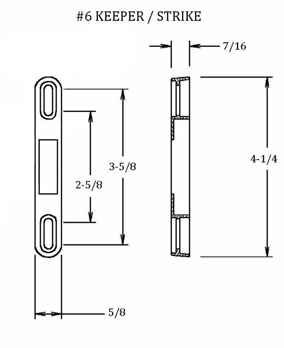 Replacement Sliding Glass / Patio Door Mortise Lock and Keeper Kit-Countryside Locks