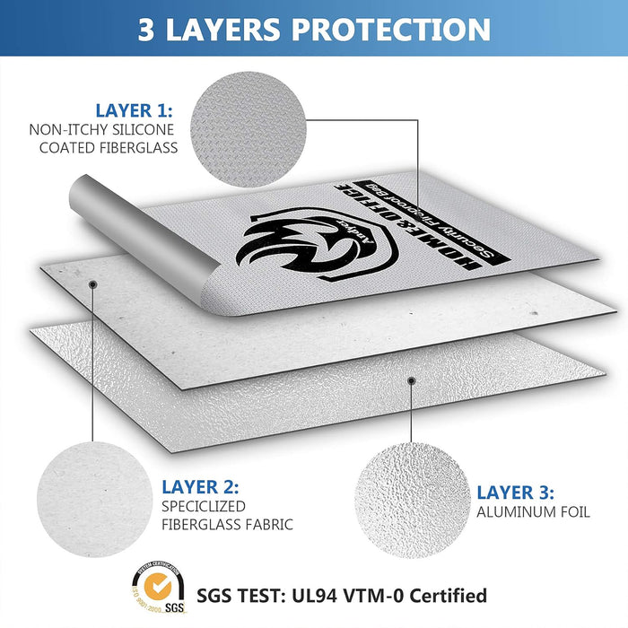 Two Pockets Fireproof Document Bag (2000℉), andyer 15”x 11”Waterproof Fireproof Money Bag for Cash with Zipper, Important Document Storage Organizer for Valuables, Legal Documents Safe-Countryside Locks