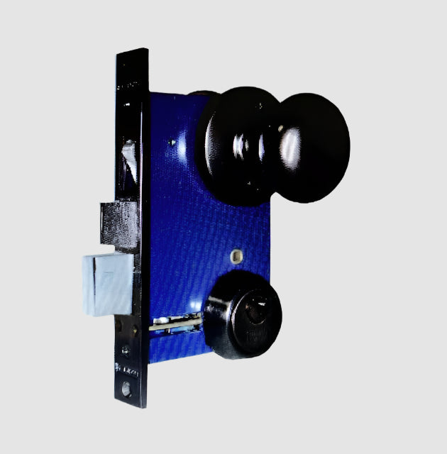 Marks Lock 22AC Heavy Duty Mortise Lockset Iron Gate Double Cylinder 2-1/2" Backset 1"X 7-1/16" Faceplate-Countryside Locks
