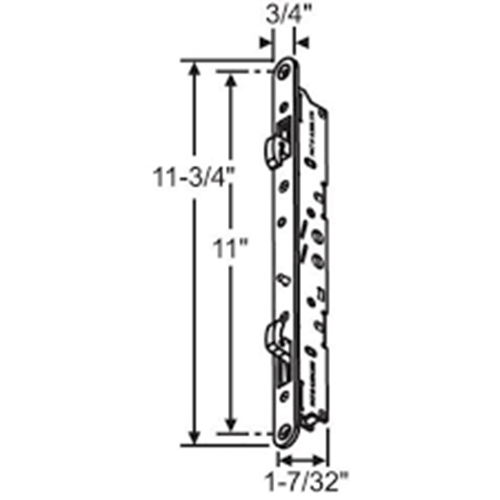 Two Point Mortise Lock with Faceplate-Countryside Locks