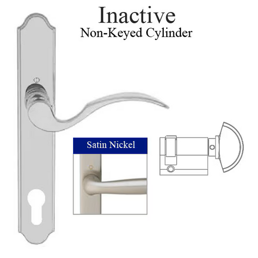 HOPPE Multipoint Handle Set with Munchen Lever Inactive Satin Nickel-Countryside Locks
