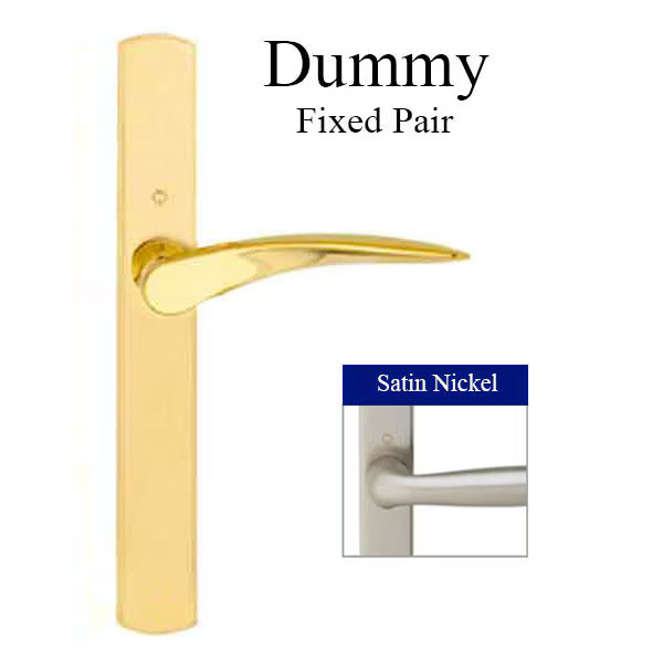 HOPPE Multipoint Dummy Handle Set with Rodos Lever Satin Nickel-Countryside Locks