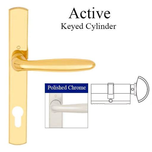 HOPPE Multipoint Handle Set with Verona Lever Active Polished Chrome-Countryside Locks