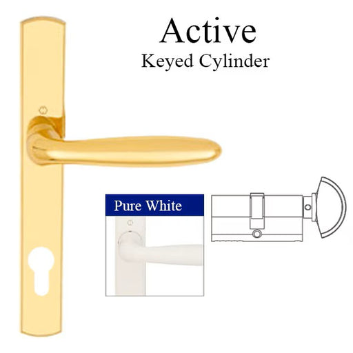 HOPPE Multipoint Handle Set with Verona Lever Active Pure White-Countryside Locks