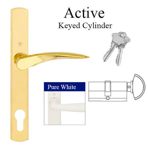 HOPPE Multipoint Handle Set with Rodos Lever Active White-Countryside Locks