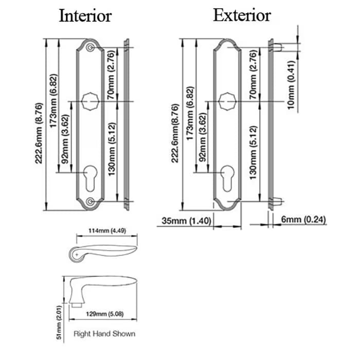 HOPPE Multipoint Handle Set with Toronto Lever Handleset Active Satin Chrome-Countryside Locks