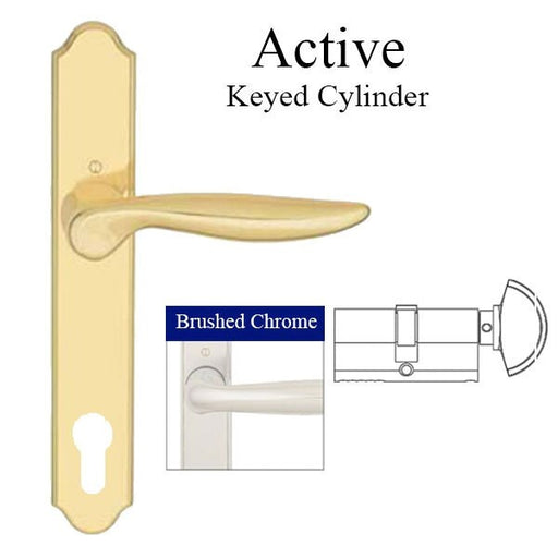 HOPPE Multipoint Handle Set with Toronto Lever Handleset Active Satin Chrome-Countryside Locks