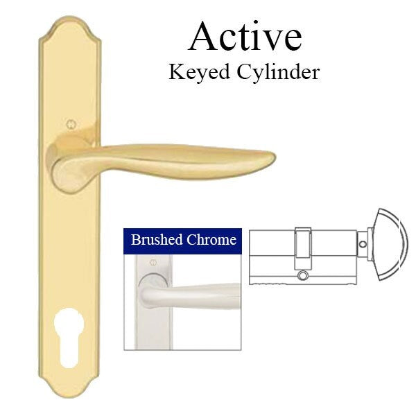 HOPPE Multipoint Handle Set with Toronto Lever Handleset Active Satin Chrome-Countryside Locks
