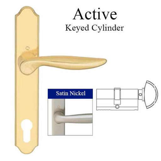 HOPPE Multipoint Handle Set with Toronto Lever Active Satin Nickel-Countryside Locks