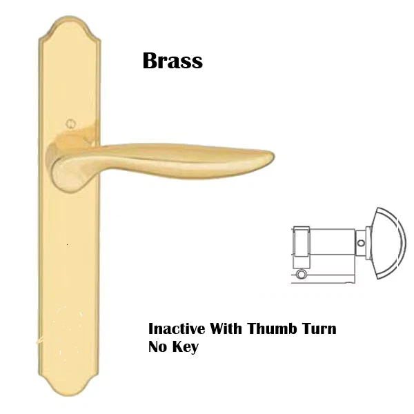 HOPPE Multipoint Handle Set with Toronto Lever Inactive With Thumb Turn Brass