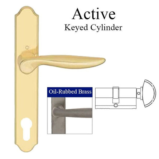 HOPPE Multipoint Handle Set with Toronto Lever Active Oil Rubbed Brass-Countryside Locks