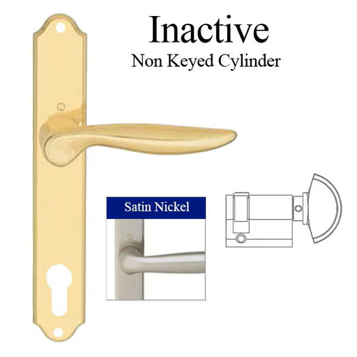 HOPPE Multipoint Handle Set with Toronto Lever Inactive Resista Satin Nickel-Countryside Locks