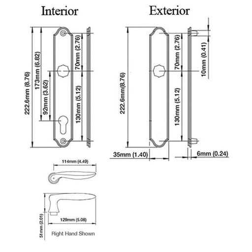 HOPPE Multipoint Handle Set with Toronto Lever Inactive Oil Rubbed Brass-Countryside Locks