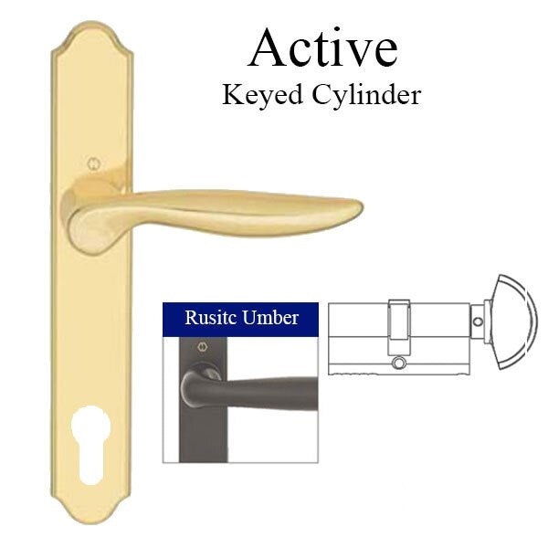 HOPPE Active Keyed Handle Set with Toronto Style Lever Rustic Umber-Countryside Locks