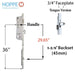 Hoppe Multipoint Lock Manual 35/92 Gear Tongue At 29.65" 1" D/B, 36" HH-Countryside Locks