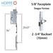 Hoppe Multipoint Lock Hoppe 16mm Manual 70/92 Gear, Tongue at 29.65", 1" D/B, 36" HH-Countryside Locks