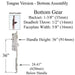 Hoppe Multipoint Lock 16MM Manual 35/92 Gear, Tongue @ 24.41", 1" D/B-Countryside Locks