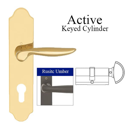 Hoppe Toronto M1020 / 3965N Active Handleset – Rustic Umber-Countryside Locks