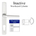HOPPE Frankfurt A117 / 2246N Inactive Multipoint Handleset Clear Anodized Aluminum-Countryside Locks