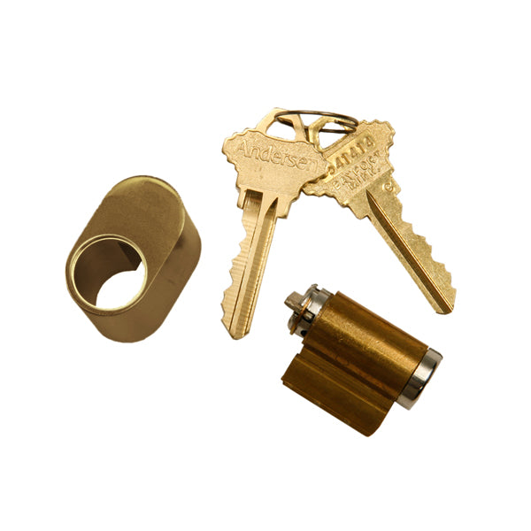 Hinged Patio Door Keyed Lock Assembly Antique Brass — Countryside Locks